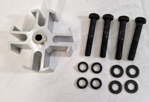 Fläkt spacer 1" aluminium med bult - Bild 2